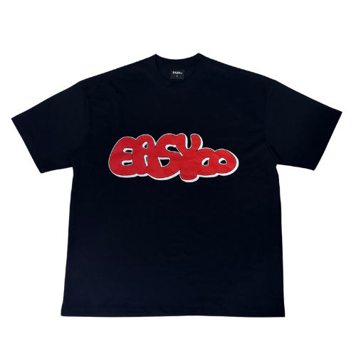 EASYCO Oversize logo tee (Black）