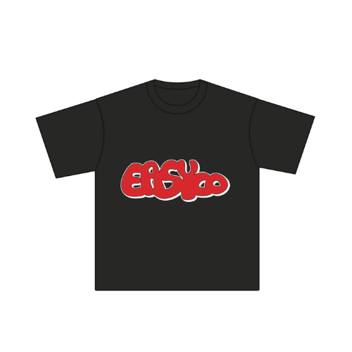 EASYCO Oversize logo tee (Black）
